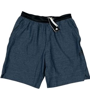 Adidas Men’s Atheltic Shorts Blue Logo Drawstring M New